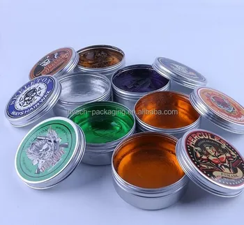 Small Metal Travel Tin Hair Cream Tin Aluminum Hair Wax Tin