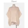 sleeveless round neck hollow out loose fashion style hairy school pullover sweater