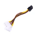 2 IDE Dual 4Ppin Molex IDE Male to 6 Pin Female PCI E Y Molex IDE