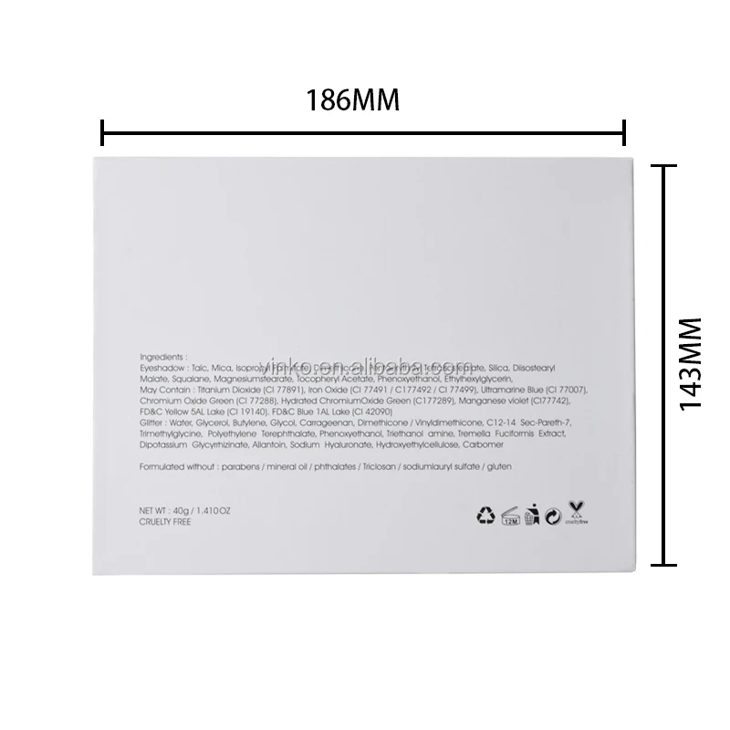 Custom Empty Eyeshadow Palette No logo Cardboard Eyeshadow Palette Packaging