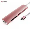 Delicate Present for the Girls in Office 4K HD USB 3.0 SD/TF Type c Interfaces 6 in 1 Rose Gold USB 3.0 Type -C HUB