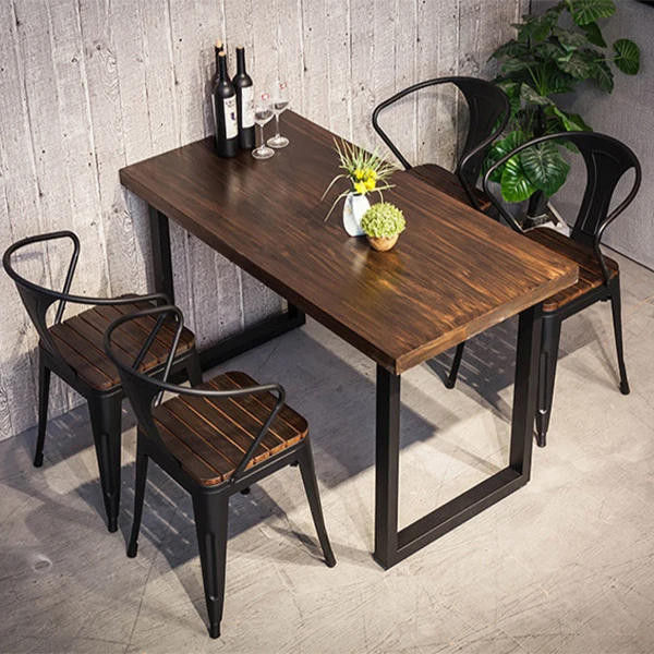 Loft Style Modern Design Coffee Shop Wood Cafe Table Buy Cafe Table