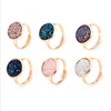 Open ring with fashionable colored frosted sequin ring