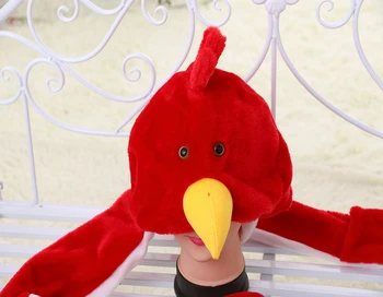 Promosi Disesuaikan Merah Mewah Burung Beo Burung Bentuk Kepala