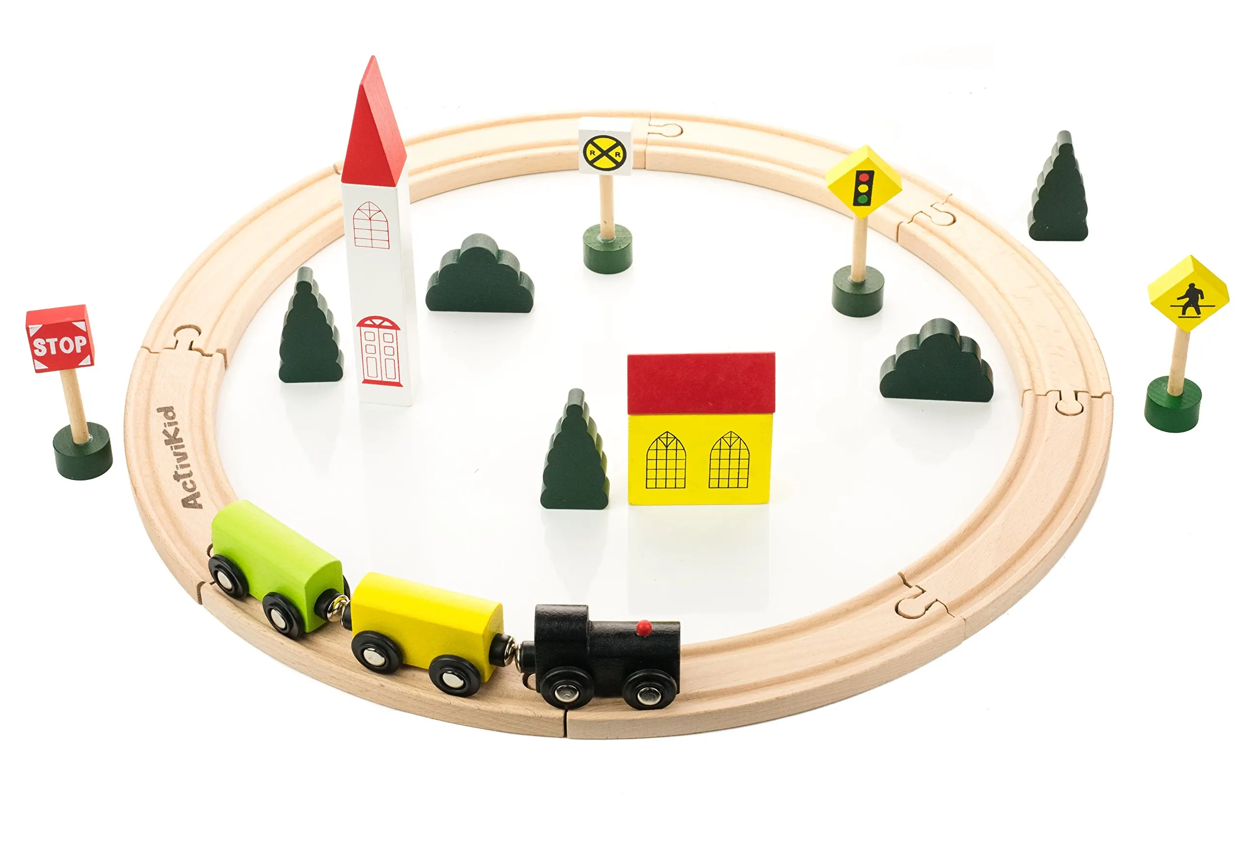 first learning wooden train set