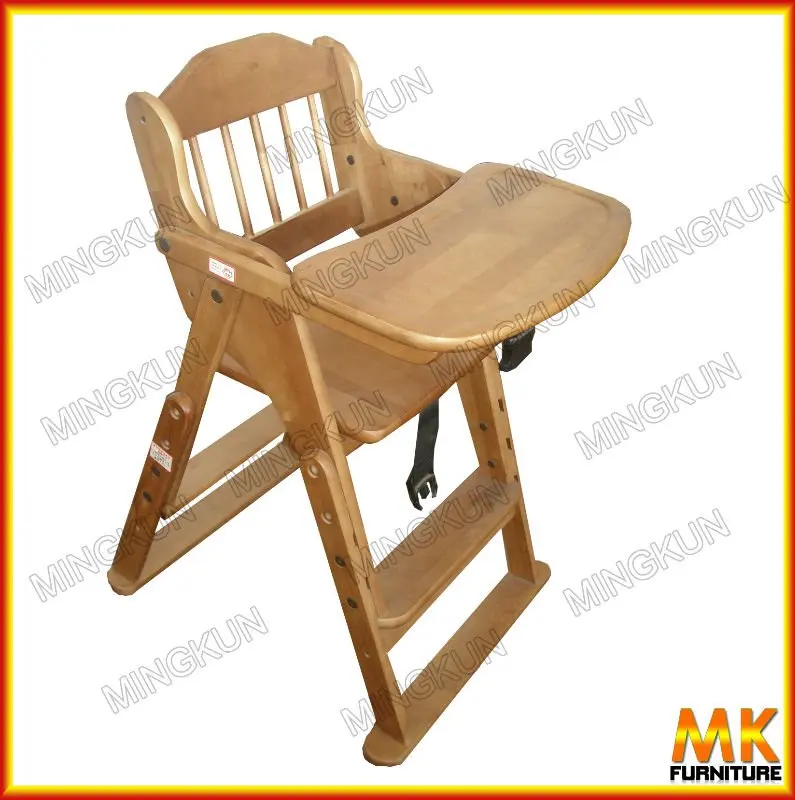 wooden high chair table