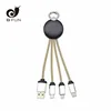 Braided wire to light icon multi-purpose charging cable