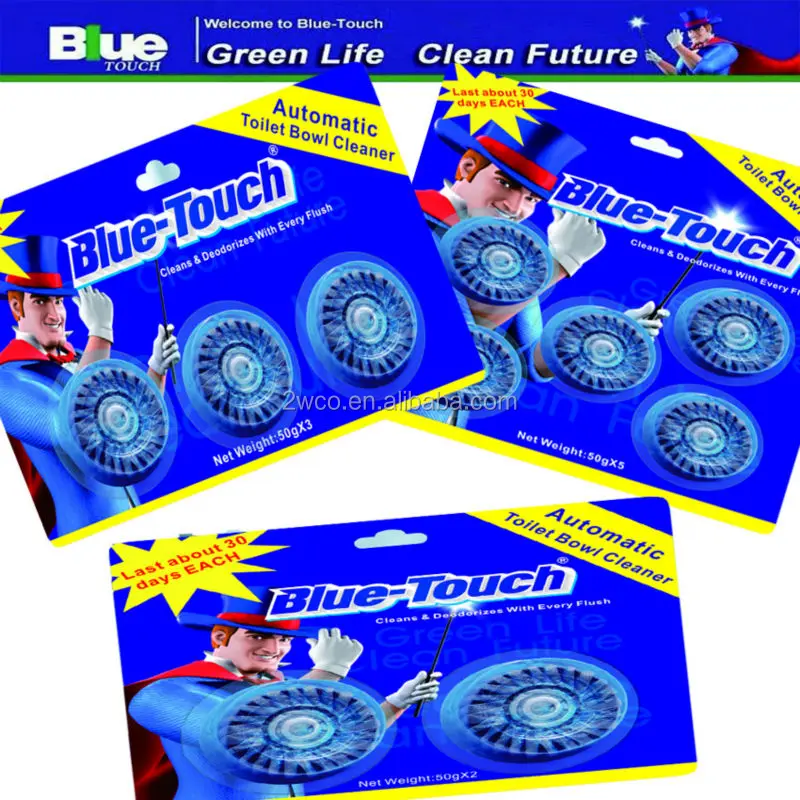 Blue Toilet Flush Cleaner Ocean Fresh Scent Toilet Bowl Cleaner (block