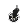 Heavy duty Office Chair Caster Wheels insert Replacement Set of 5 Rollerblade Wheel Type PU Transparent caster
