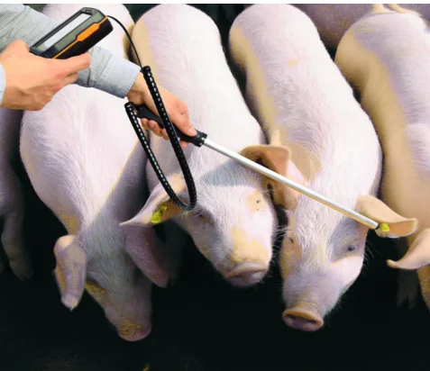 android 便携式动物 rfid 耳朵标签阅读器在畜牧业与 1m 的支出管