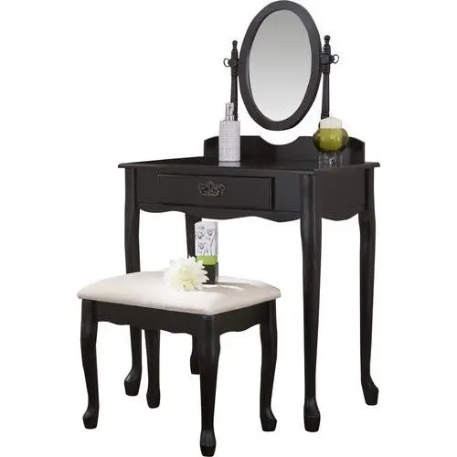 Dressing Table Set Adjustable Mirror Stool Bedroom Desk Girls Make