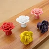 Factory Price Flower Furniture Cabinet Ceramic Door Knobs(HN1008)