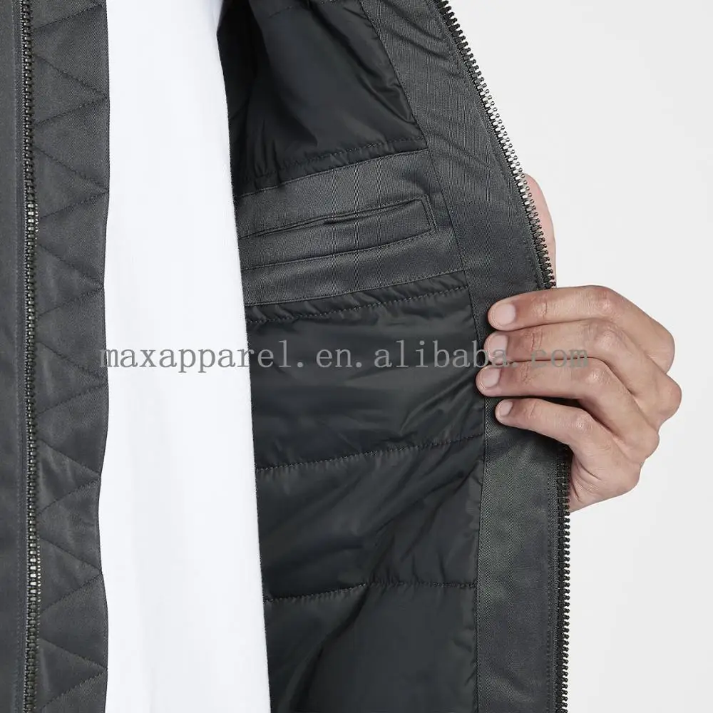Custom Lifestyle Men's Jacket 100 Polyester Fabric And Inner Quilted