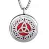 custom design stainless steel Celtic jewelry locket pendants silver Celtic cross essential oil pendants (NC-087)