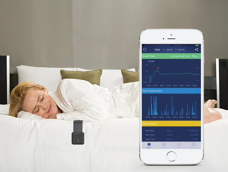 High Quality Heartratevariability Breathing Rate Smart Sleep Monitor