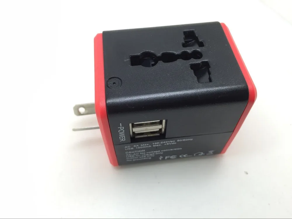 Universal Travel Adapter with Double USB - All around the World Plug