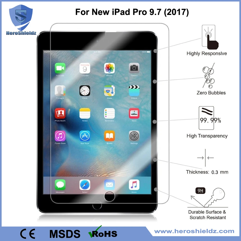 iPad Air 2 Tempered Glass Screen Protector Scratch Resistant New iPad Pro 9.7