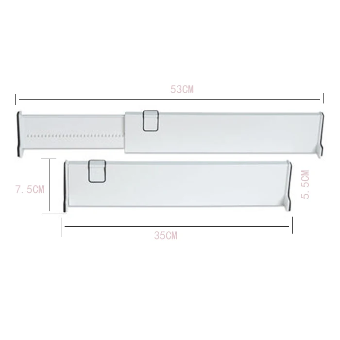 Drawer Dividers White Spring Loaded Expandable Kitchen Bedroom