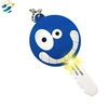 Cartoon Key Cover Emoji Keyring Car LED Key Cover Blue Happy Face