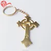 European christian gift zinc alloy religious cross jesus keychain religious gift