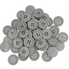 Gray Round Resin Buttons 25mm Flatback Resin Buttons For DIY Projects Crafts Making