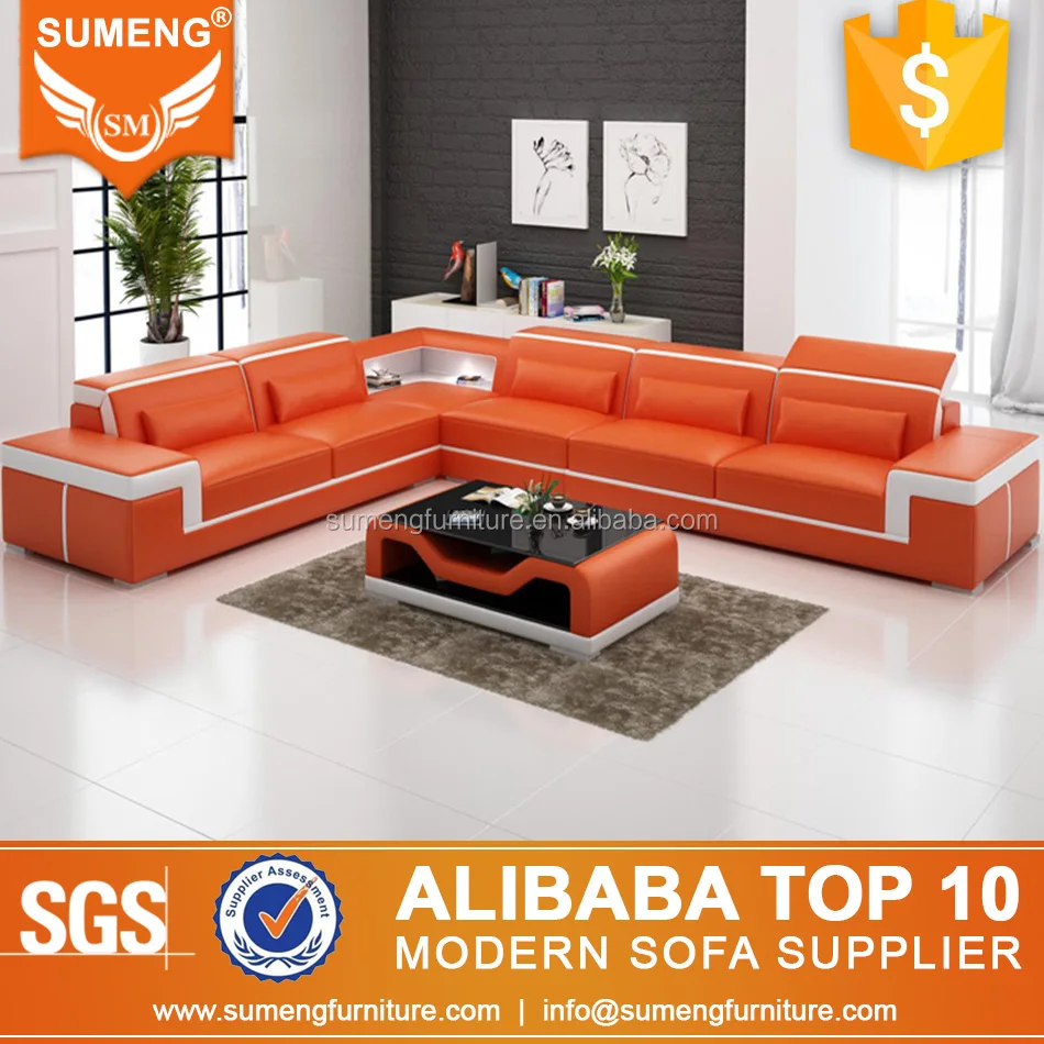Latest Living Room Furniture Orange And White Corner Sofa Set Latest Living Room Furniture Orange And White Corner Sofa Set Designs With Low Price