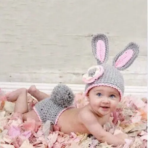 Rabbit Toddler Baby Beanie Costume Animal Hats Caps Sets Taking Photo Photography Props Knit crochet