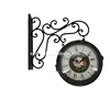 LONDON GARDENS ROSS Roman Numerals Double Sided Metal Wall Clock