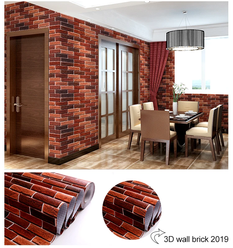 Wholesale china supplier embossed 3d design self adhesive wallpaper for home decoration