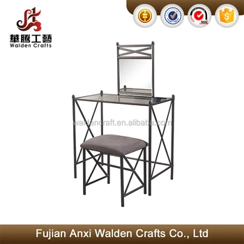 Metal Bedroom Vanity Set With Glass Top Vanity Dressing Tables Buy Vanity Set Metal Vanity Set Bedroom Vanity Set Product On Alibaba Com