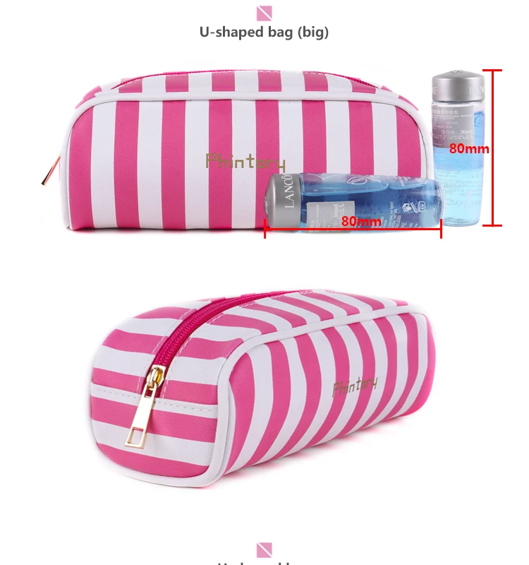 Pu Leather Cosmetic Bags Wholesale Cosmetic Bag Set Organizer Pink