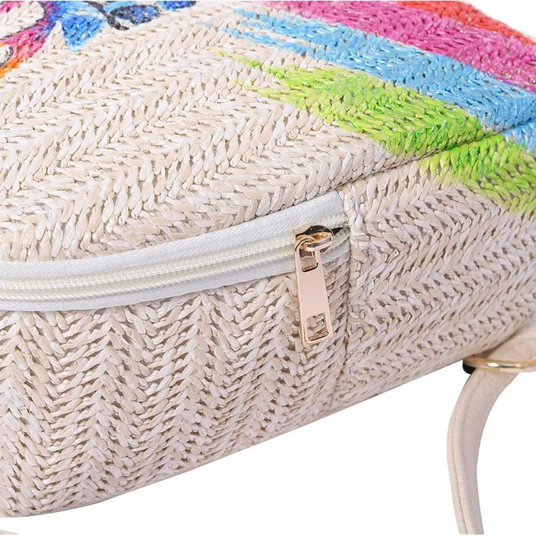straw beach bag backpack