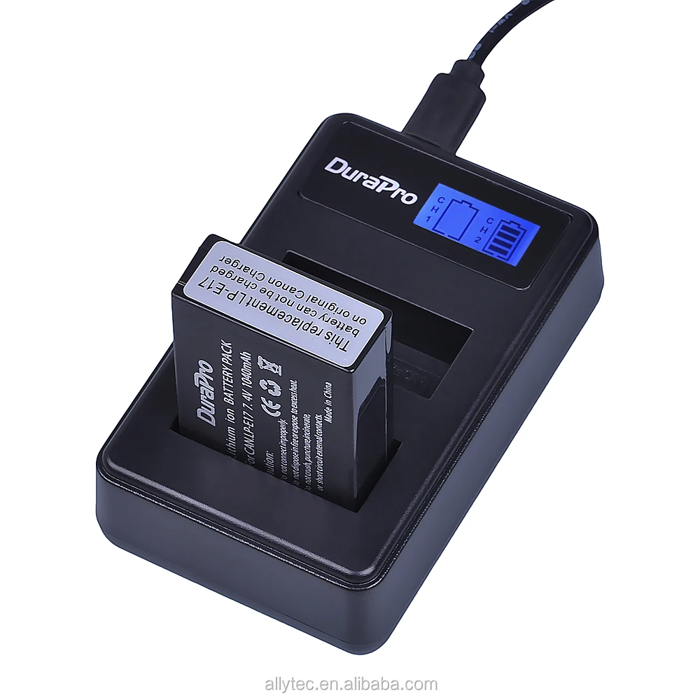 Lpe17 Lp E17 Lpe17 Lcd Usb Dual Charger For Canon Eos 750d 760d T6i