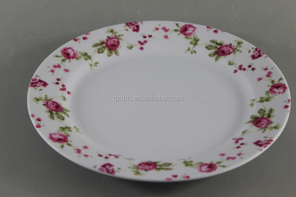 Flower Print Melamine Dinner Plate/Plastic Serving Platter