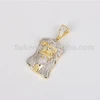 Custom 925 sterling silver iced out hip hop jewelry gold plated religious pendants