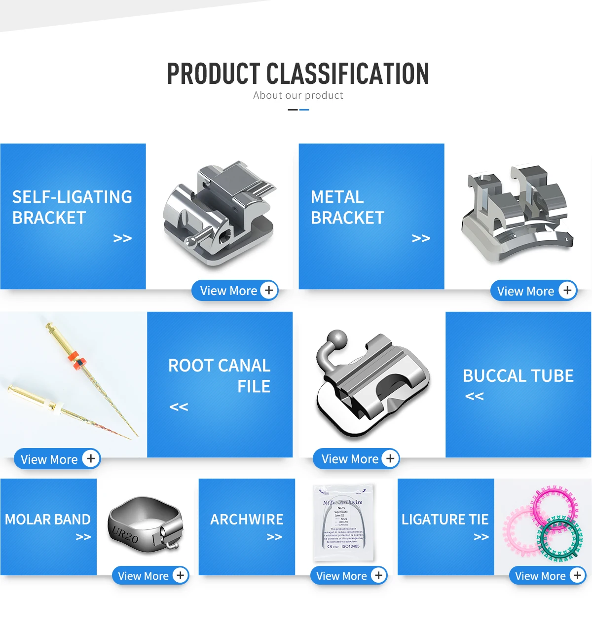 Ortho Instrument Elastic Rings Dental Metal Bracket Rubber Bands