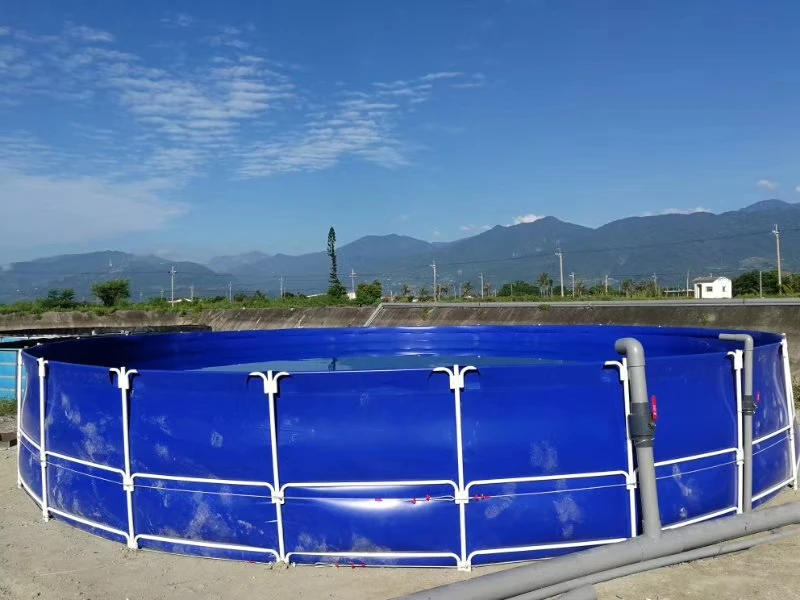 聚氯乙烯鱼池可折叠式养殖水箱周围折叠水池塘
