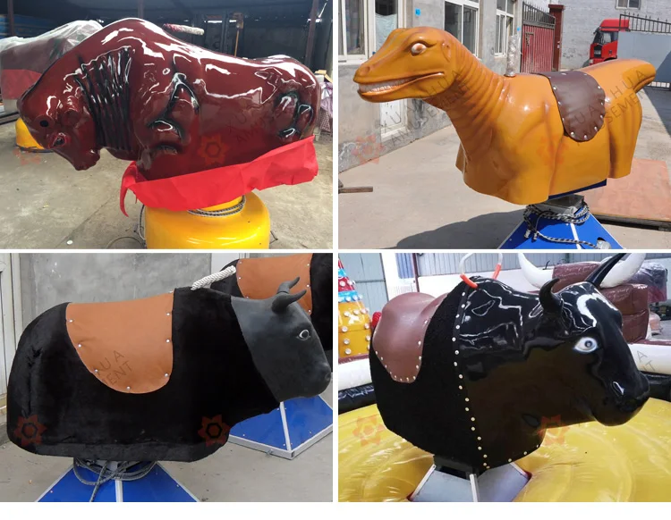 Inflatable Electric Riding Red Rodeo Kids Mechanical Bull Giant