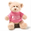 2016 promotional custom logo plush toy bear with t shirt soft stuffed plush custom teddy bear