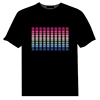 KC013 Luminous promotion and party style T-shirt voice-activated music gift tops tees men's clothing led t-shirt