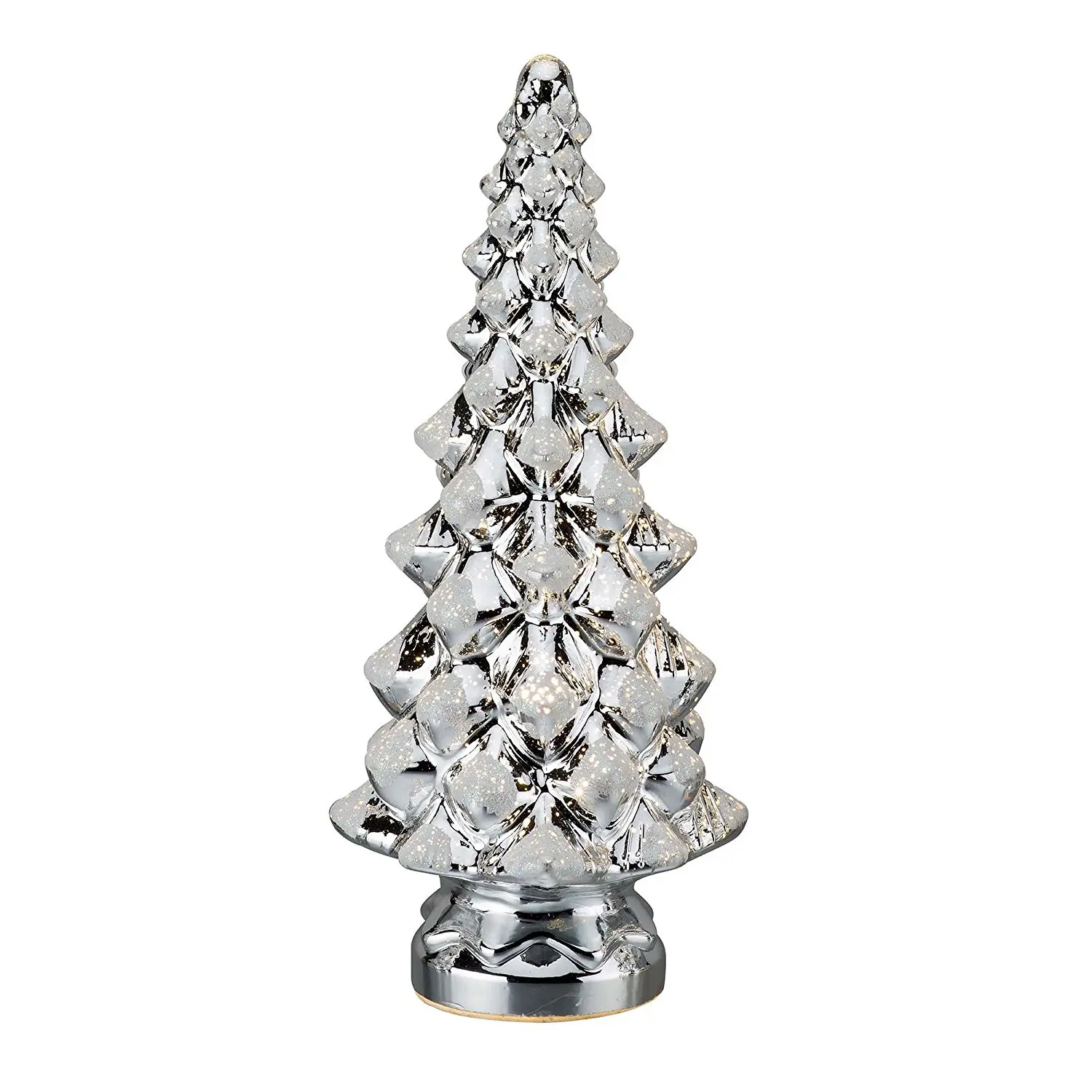 Mr Christmas Twinkling Glass Tree LED Lighting In Brilliant Mercury With An Mr Christmas Twinkling Glass Tree LED Lighting In Brilliant Mercury With An