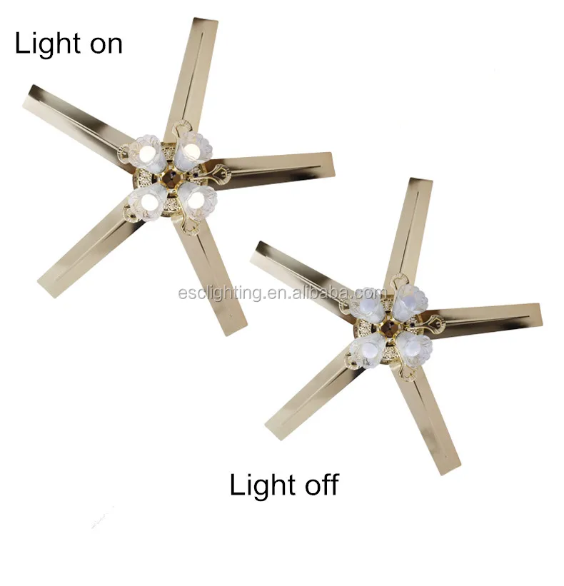 European ceiling fan with light/ 220V cooling fan / 52inch ceiling fan light