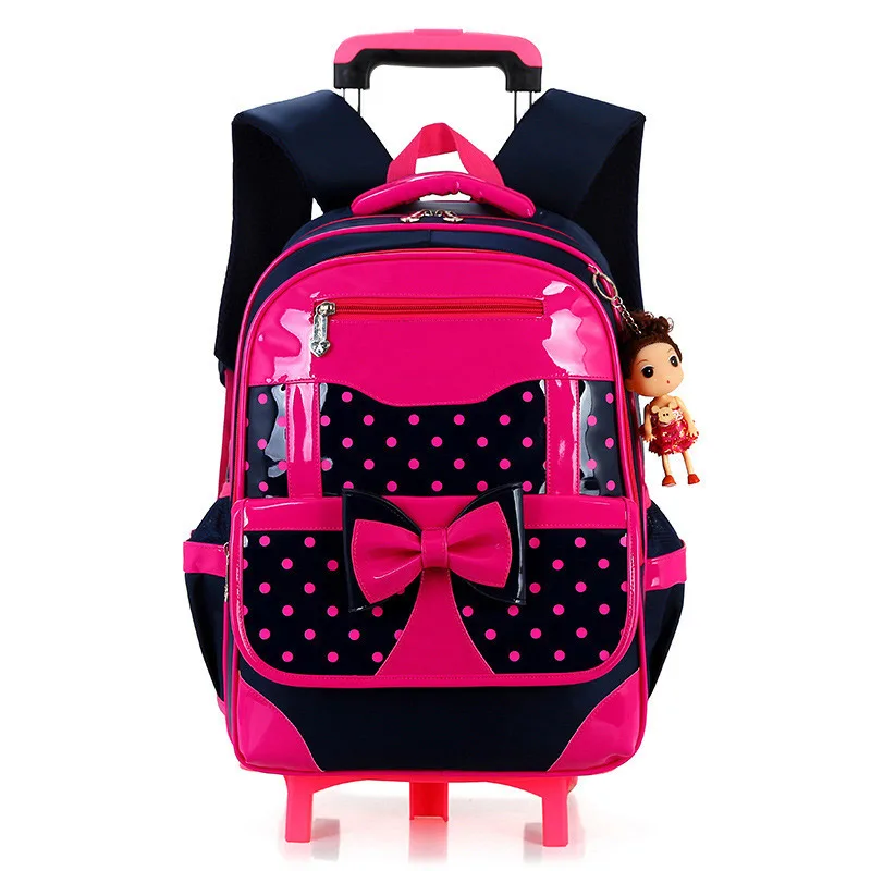 2018 New Schoolboy Pull Rod Detachable Children's Schoolbag School Bags ...