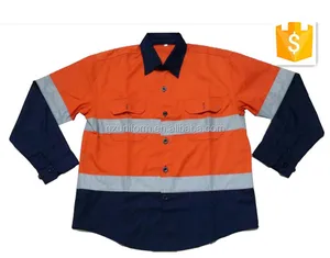 High visibility reflective EN471 poly/cotton breathable shirt&jacket style workwear working uniforms High visibility reflective EN471 poly/cotton breathable shirt&jacket style workwear working uniforms