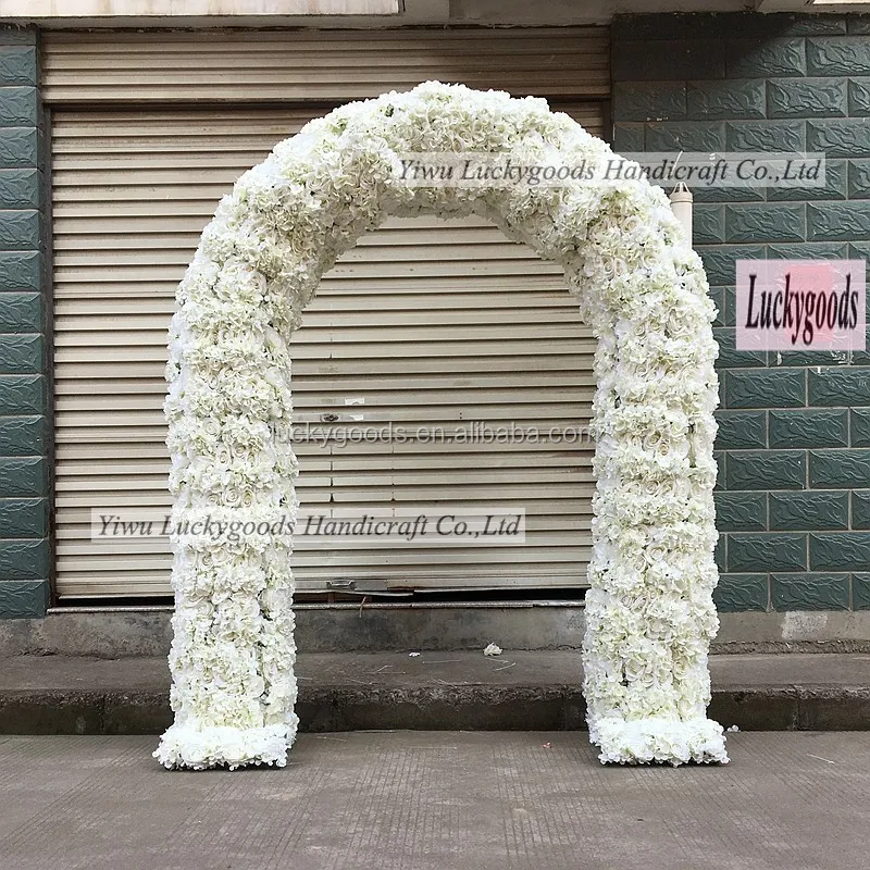 Wholesale White Wedding Flower Arch With Rose For Wedding Stage
