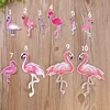 wholesale pink color iron on flamingo computer embroidered patch for girls and women