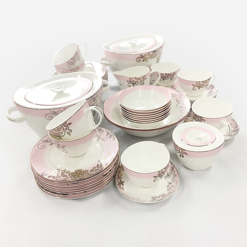 pakistan 61 pcs ceramic dinner set colorful bone china dinnerware sets
