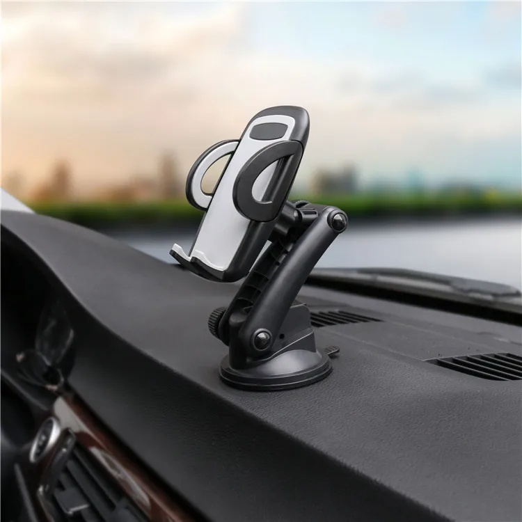 Car dashboard clamp mobile phone holder desk smartphone suction cup stand phone mount bracket holder for iphone for Apple