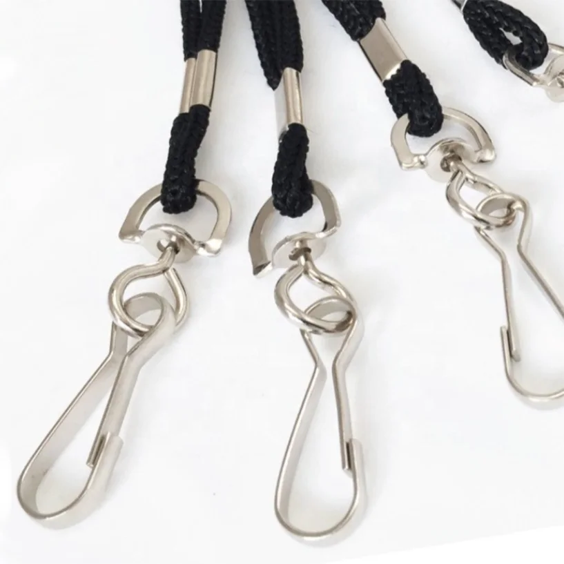 Custom Braided Lanyard Pp Round Cord Id Neck Strap For Badge Holder