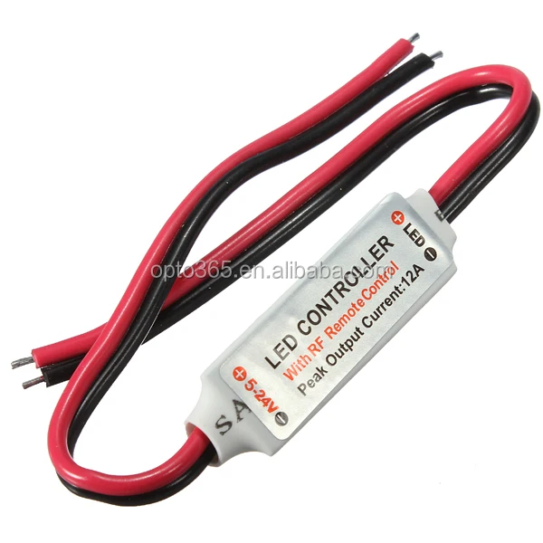 Dc5-24v Wireless Rf Single Color Led Strip Controller For 5050 3528 Led
